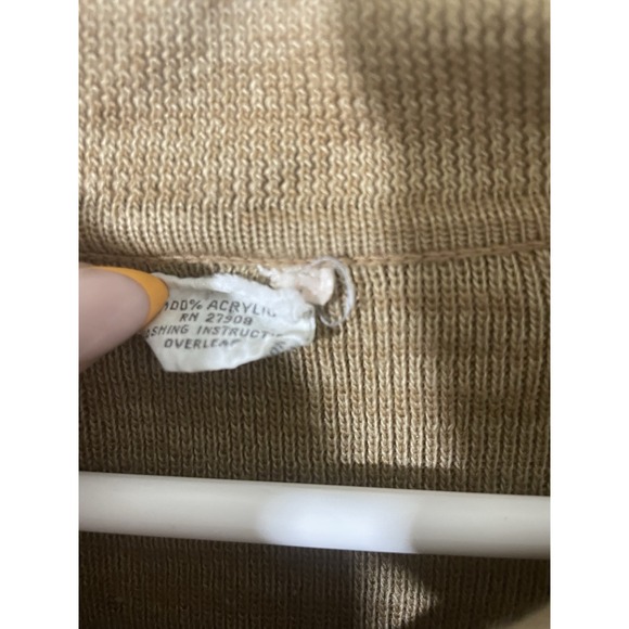 Vintage Brown Polo Sweater Grandpa Grunge Kurt Cobain That 70's Show‎ Men's XL - Picture 3 of 6